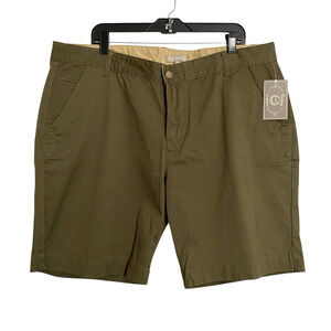 Victory Outfitters Shorts Womens 16 Khaki Chino Olive Green Stretch High Rise